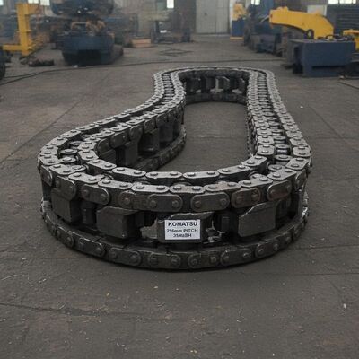 کیفیت 35MnBH تخته چوبی فولاد خشک زنجیره ای با 216mm Pitch برای Komatsu بولدوزر زیرروی کارخانه